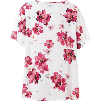 Studio SKimma Blouse Blouse White with pink flowers