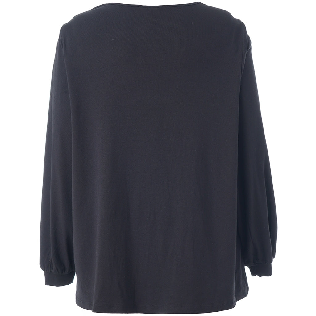 Studio SKirsten Blouse Blouse Black with silver flowers