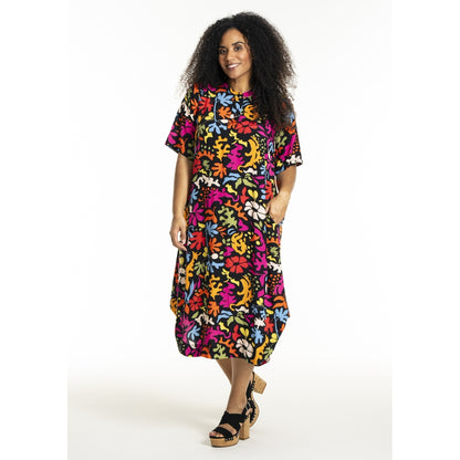Studio SLani Long dress Dress Black with Multi printed