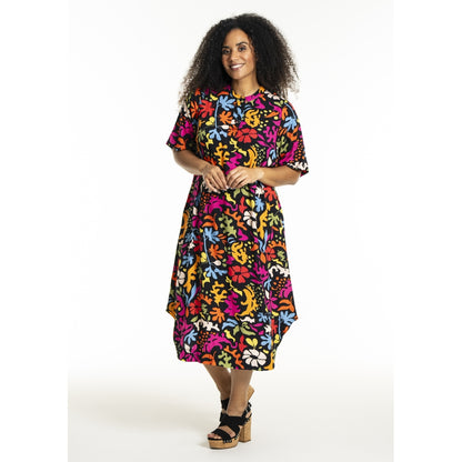 Studio SLani Long dress Dress Black with Multi printed