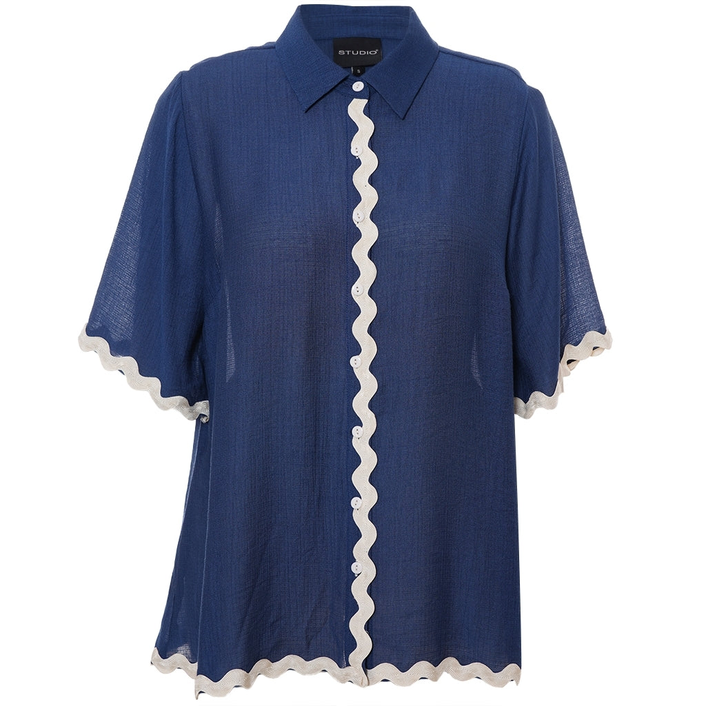 Studio SLea Shirt Shirt Blue + Offwhite