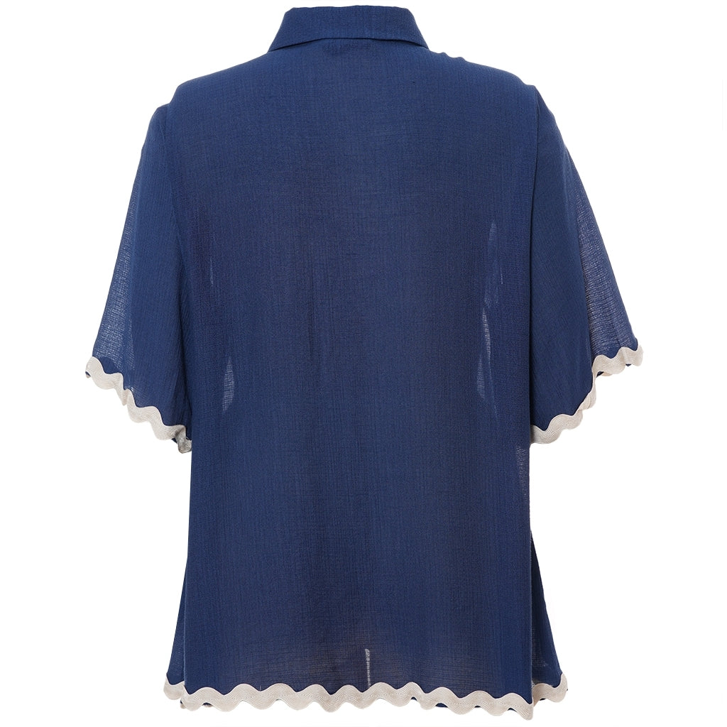 Studio SLea Shirt Shirt Blue + Offwhite