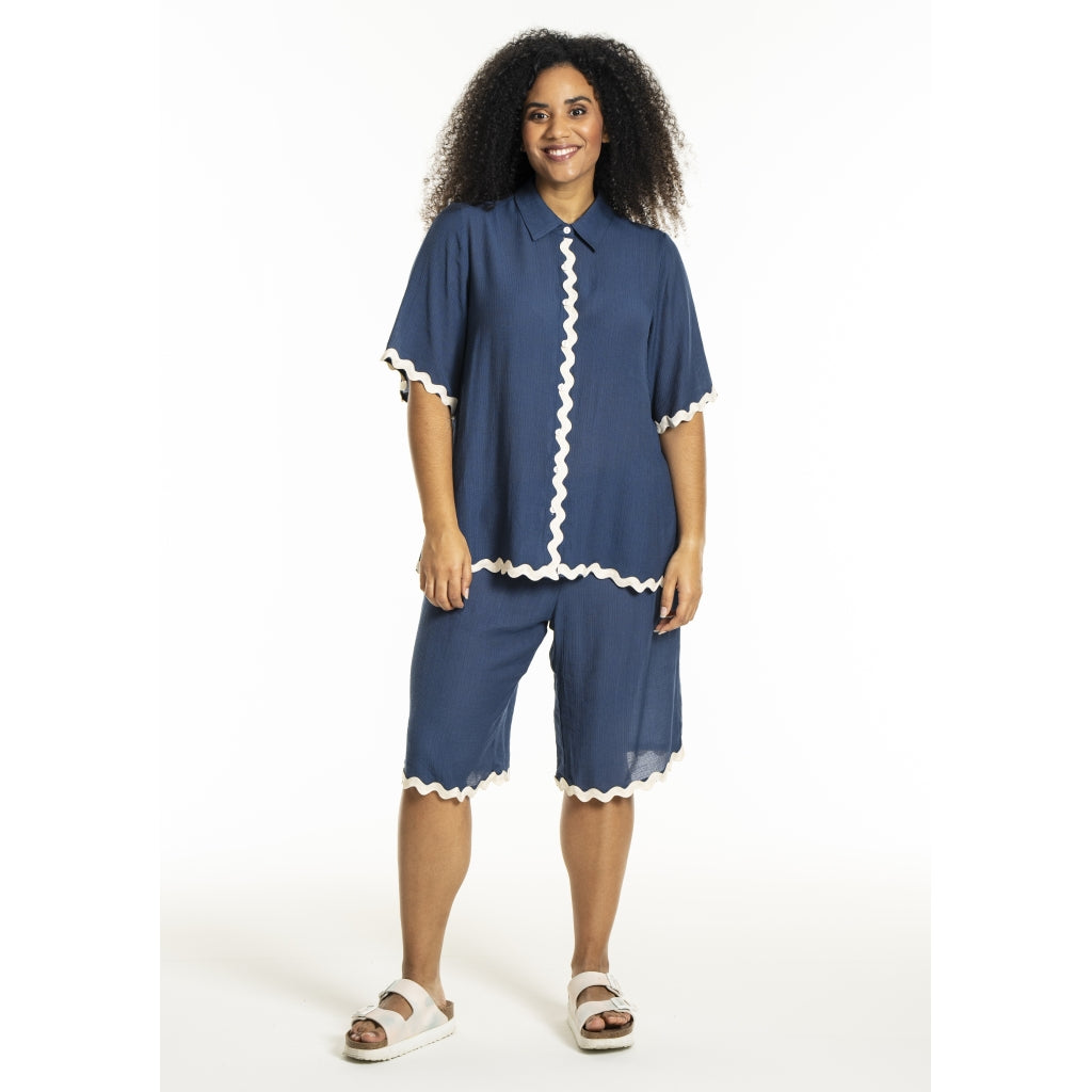 Studio SLea Shirt Shirt Blue + Offwhite