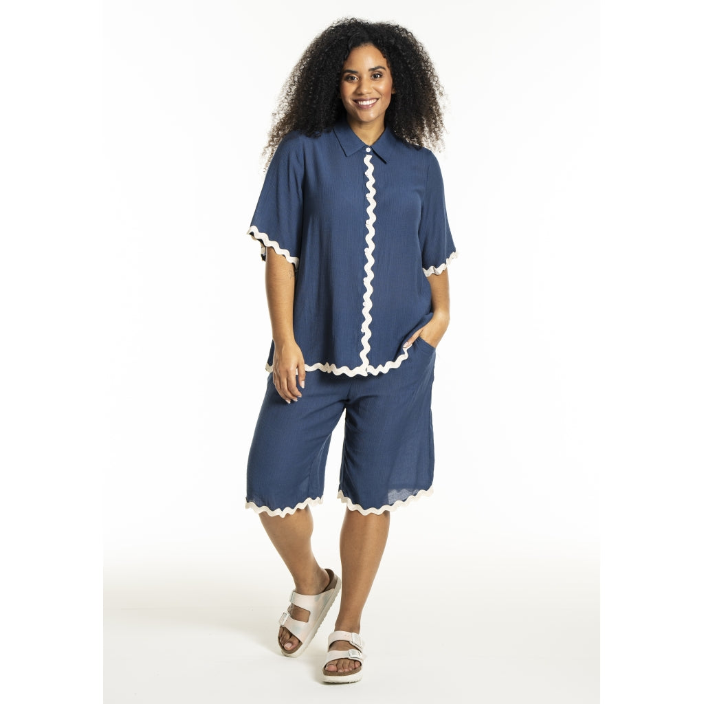 Studio SLea Shirt Shirt Blue + Offwhite