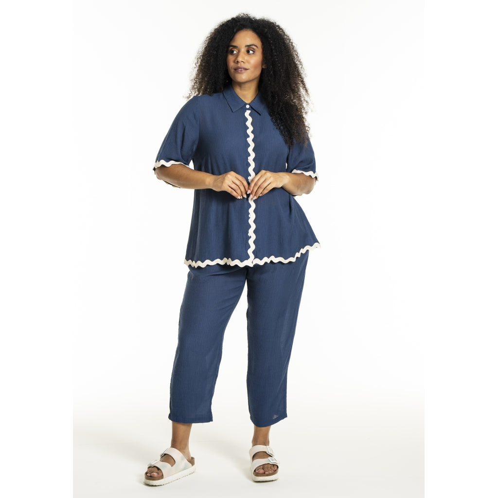 Studio SLea Shirt Shirt Blue + Offwhite