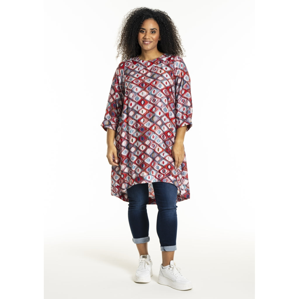 Studio SLonetta Dress Dress Red multi pattern print