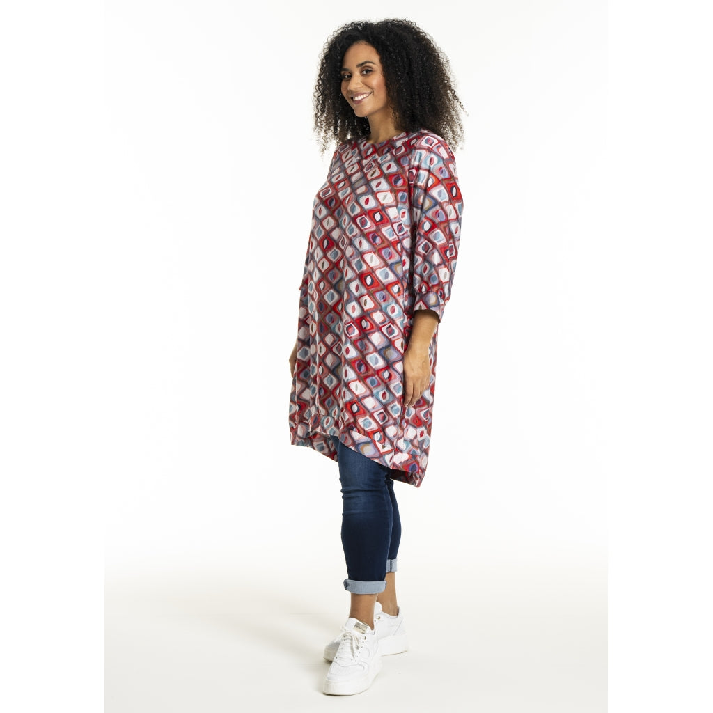 Studio SLonetta Dress Dress Red multi pattern print
