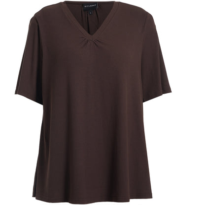 Studio SLykke rib T-shirt T-Shirt Dark Brown