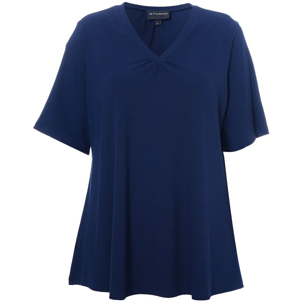 Studio SLykke rib T-shirt T-Shirt Navy
