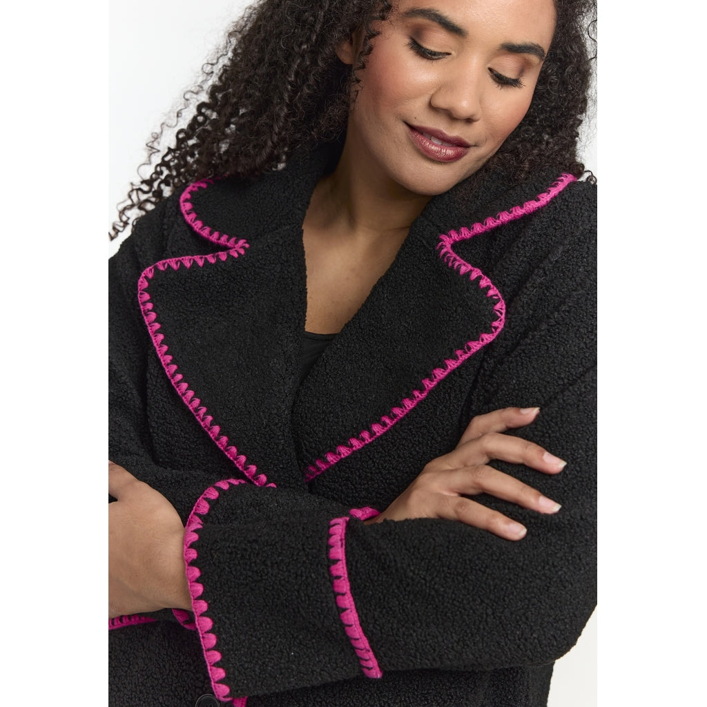 Studio SMaria Jacket Jacket Black with Pink