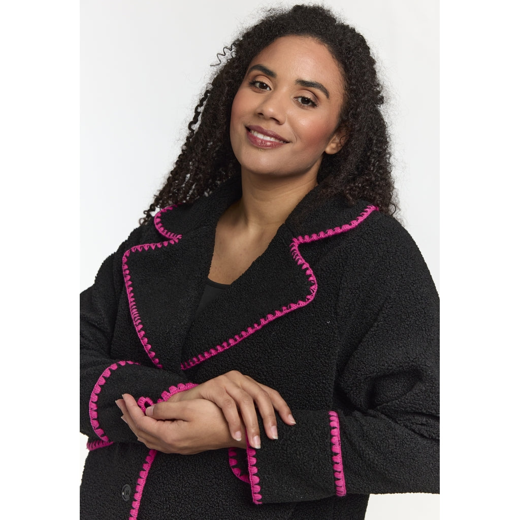 Studio SMaria Jacket Jacket Black with Pink