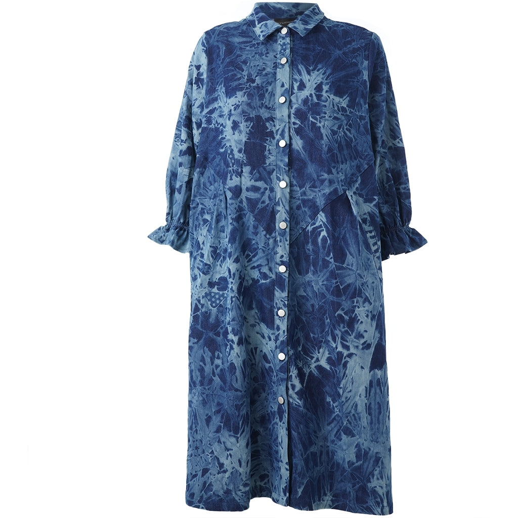 Studio SMathilde Denim dress Dress Dark blue batik demin