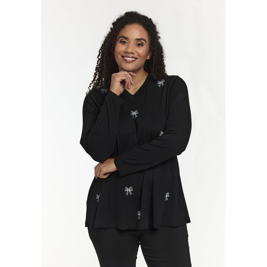 Studio SMella Blouse Blouse Black with white