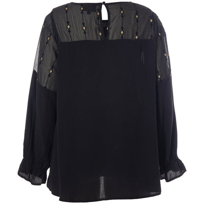 Studio SMille Blouse Blouse Black with gold squares