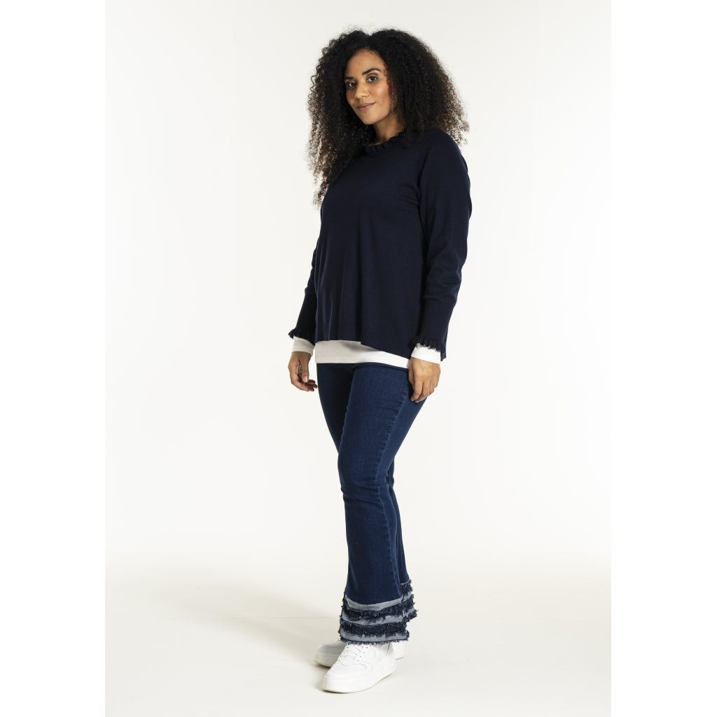 Studio SNaila Knit Blouse Blouse Navy