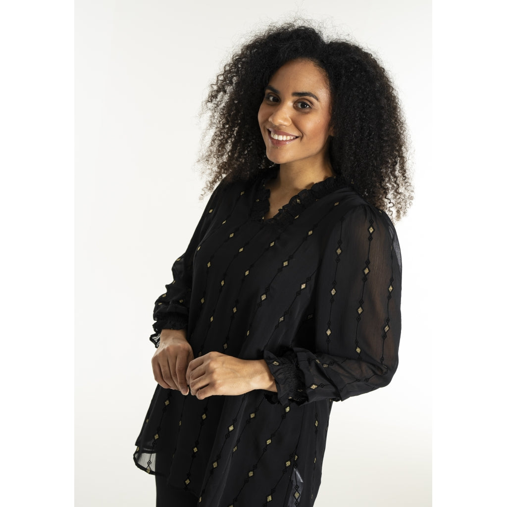 Studio SNanda Tunic Tunic Black with gold squares