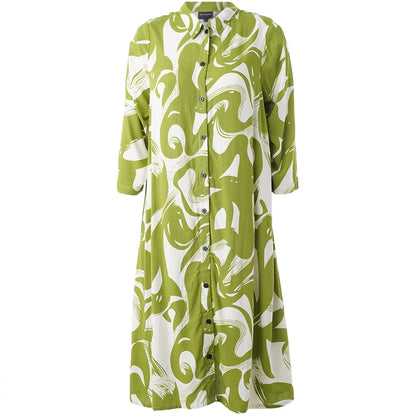 Studio SNelli Shirt Dress Shirt Dress Bright green with white design
