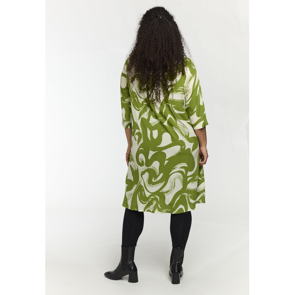 Studio SNelli Shirt Dress Shirt Dress Bright green with white design