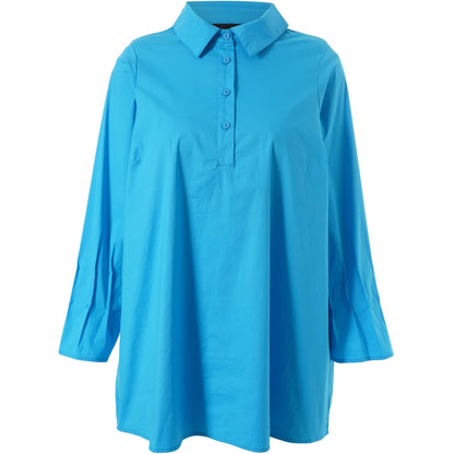 Studio SPoula Shirt with pleated cuffs Shirt Turquoise