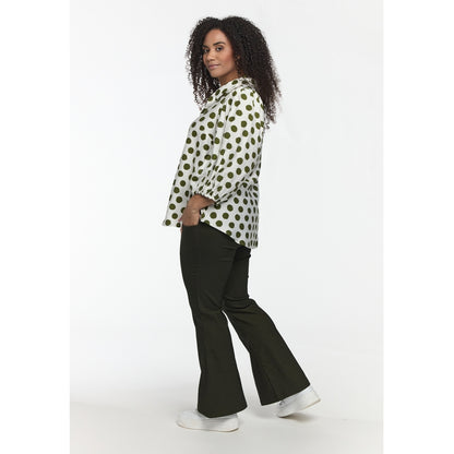 Studio STiff Shirt Shirt White with green dots