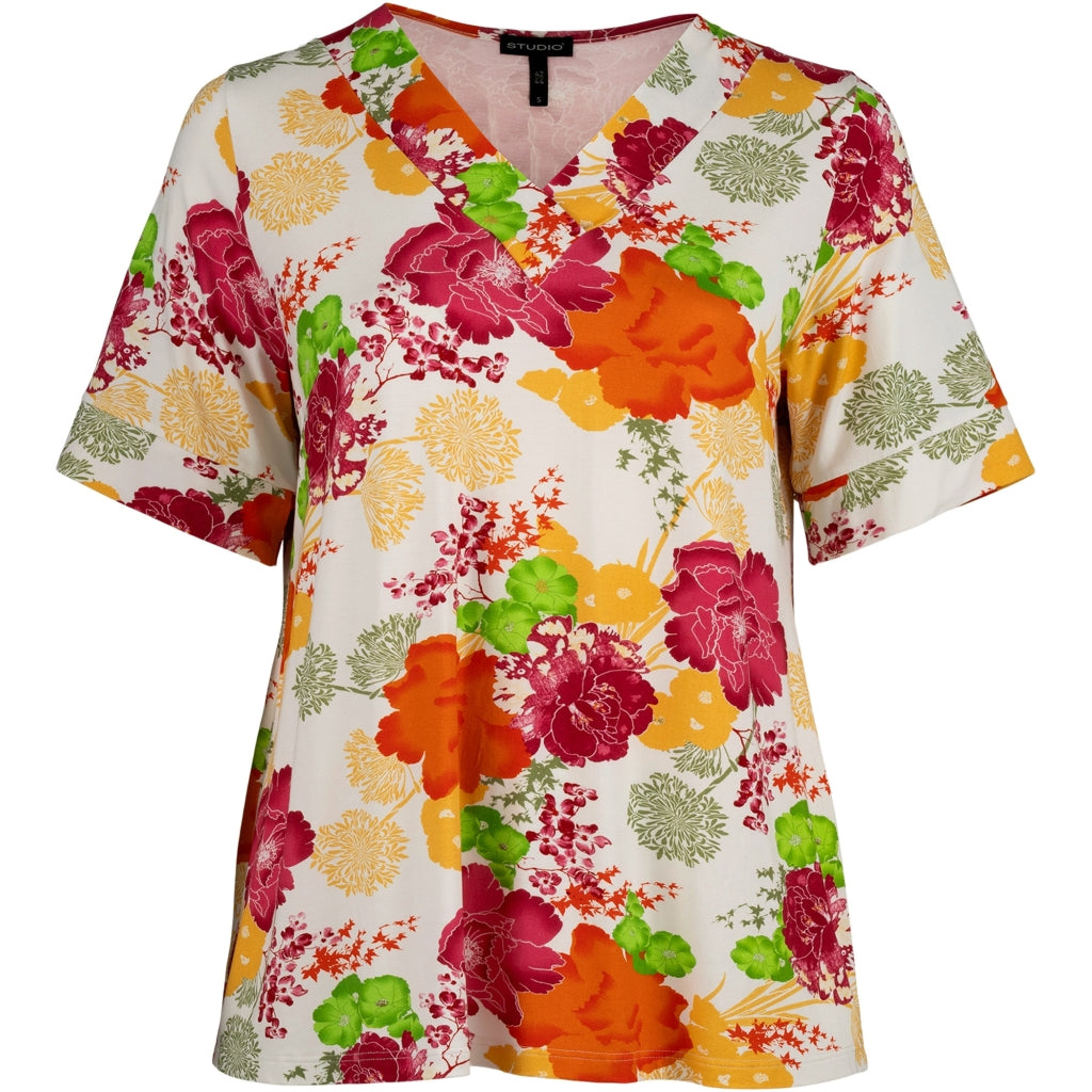 Studio SVitta Blouse Blouse White with multi flowers